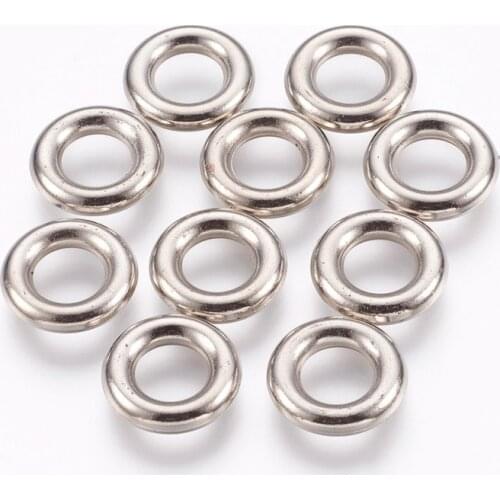 50 pcs CCB Plastic Linking Rings for jewelry making Connector Accessories 15.5x3mm, Hole: 8mm F80
