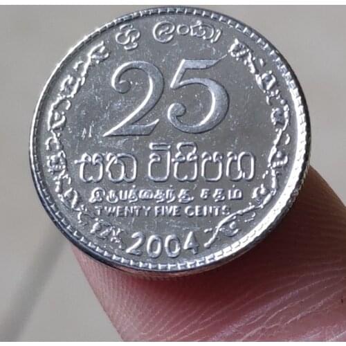 Sri Lanka 25 cents18mm Asia Coins Old Original Infrequent Coin Commemorative Edition 100% Real Random Year