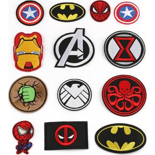 Disney Iron on Patches Boy Cute Jeans Decoration Marvel Iron Man Spiderman Clothing Accessories Patch Embroidery Cloth Transfer