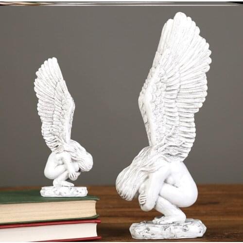 European Character Sculpture Resin Greek Statue Angel Model Living Room Home Decoration Office Desk Decor Accessories Crafts