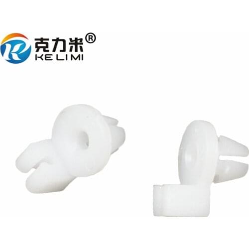 KE LI MI 100 Pieces Auto Plastic Door Side Lock Rod Fasteners Wire Clamp White Retainer Car Clips