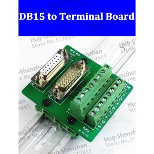 Free Shipping DB15 DB15-MG6 Male / Female Header Breakout Board Terminal Block