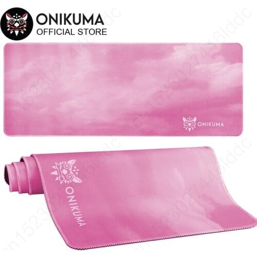 ONIKUMA Gaming Mouse Pad Large Keyboard Cover Desk Mat 80x30cm Pink PC Game Desk Pads