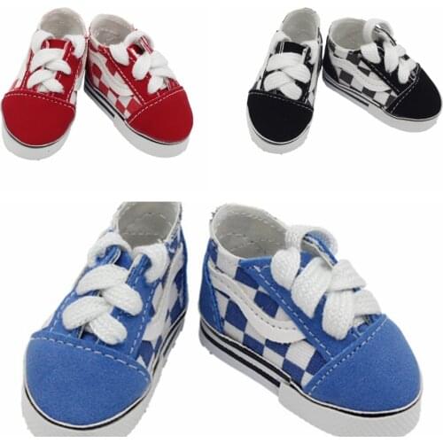 1Pair 5.8*2.8cm Mini dolls Sports Shoes For 14.5inch dolls as Fit 20cm EXO BJD Dolls Canvas Sneakers Boots Accessories Toys