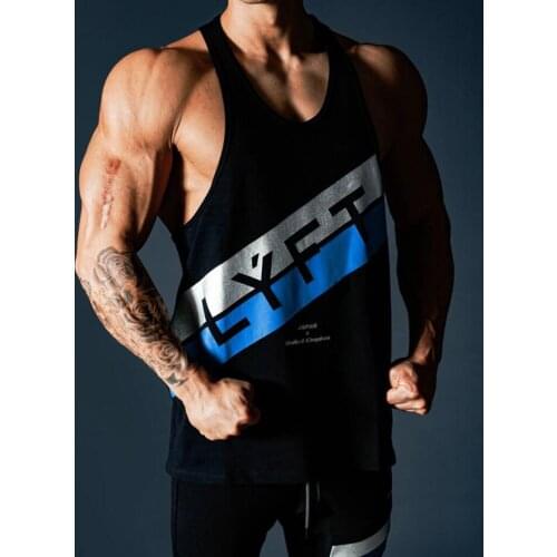 Fitness tank top men bodybuilding breathable slim fit muscle sports sleeveless shirt mens summer cotton sleeveless Top vest