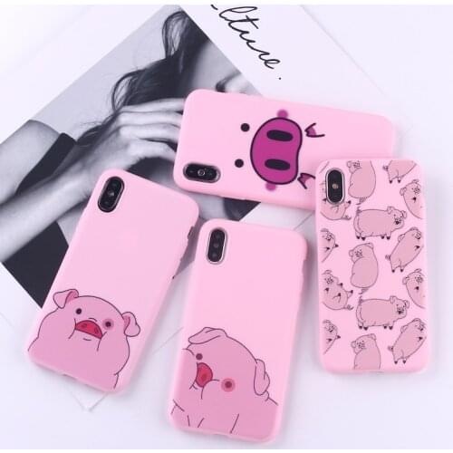 Cute Piglet Piggy Cartoon Animals Soft Silicone Candy Case Coque For iPhone 1112 Pro Max 6 5S 8 8Plus X XS Max 7 7Plus