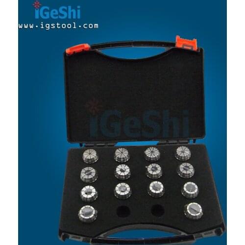 High Precision 0.005mm-0.008mm 15pcs ER25 Collet Set Range from 2mm to 16 mm ERR25 collet chuck for CNC Milling lathe