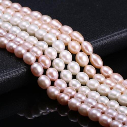 New natural freshwater pearl white and purple irregular pearl beads used for jewelry making DIY bracelet necklace Size 8-9mm