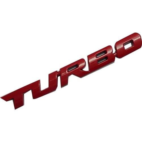 New Cool 3D Alloy Metal Letter Turbo Car Motorcycle Emblem Badge Sticker Decal Decor
