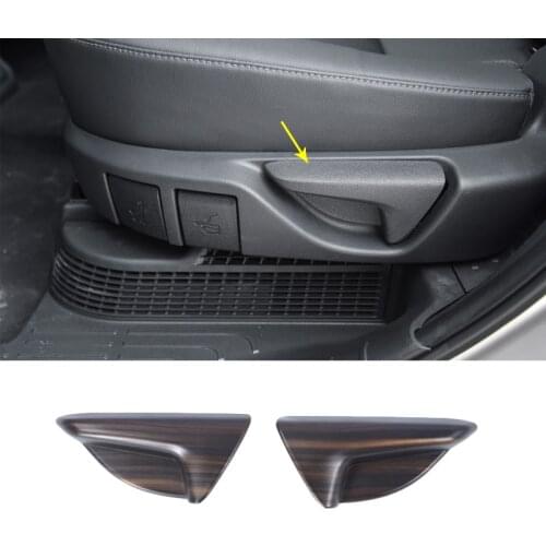 ABS Wood Grain Car Seat Adjustment Switch Panel Cover Trim LHD Styling for Toyota Highlander 2020 2021 2022 Interior Accessories