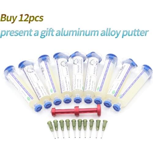 7pcs KINGBO RMA-218 10cc soldering paste with needle No-clean soldering flux