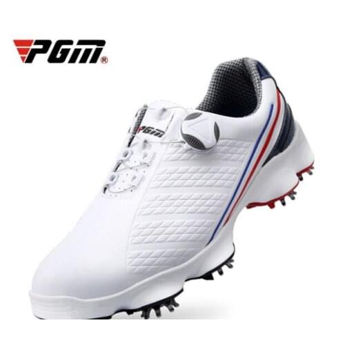 PGM shoes golf mens shoes wide version sole + activity nails rotating shoelace waterproof and breathable