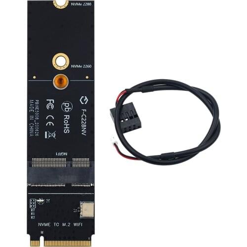M.2 A/A E Key Slot to M.2 M Key PCIe Expansion Card PCIe Bluetooth Wireless Hub Adapter Extender External Controller