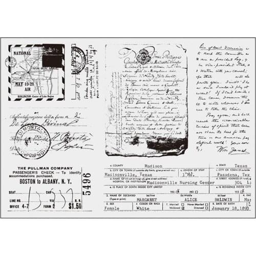 Page Transparent Clear Silicone Stamp Seal DIY Scrapbooking photo Album A0247