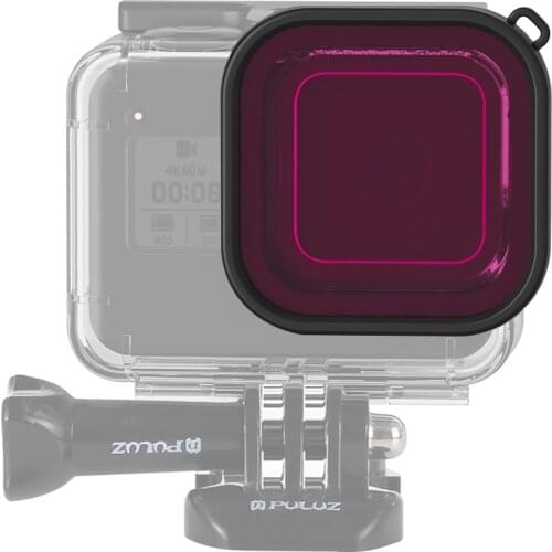 PULUZ Square Housing Diving Color Lens Filter for GoPro HERO8 Black