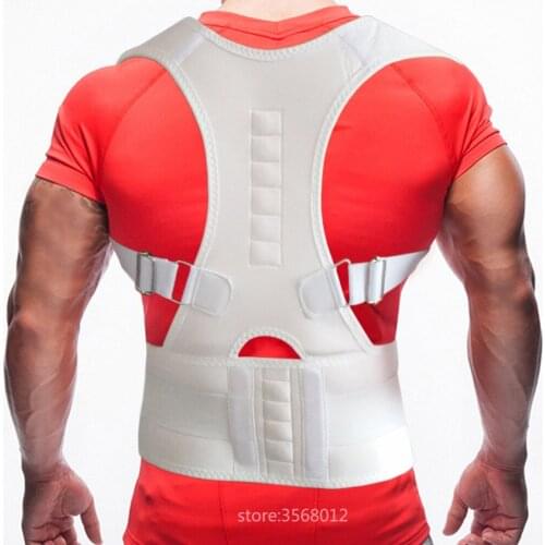Male Female Adjustable Magnetic Posture Corrector Corset Back Brace Back Belt Lumbar Support Straight Corrector de espalda S-XXL