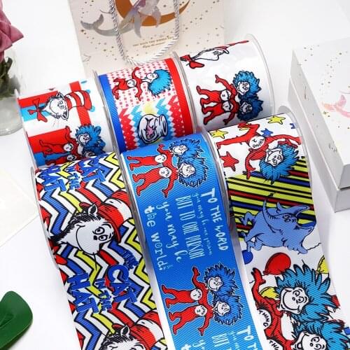 DIY Handmade Materials Printed Grosgrain Ribbon 50 Yard Per Size 7785