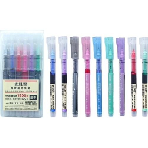 0.5mm/0.38mm Rollerball Pens Blue Black Green Red Rose Red Purple 1 Piece/6 PCS HCCY