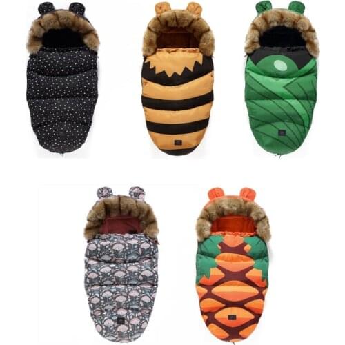 28EC Baby Stroller Sleeping Bag Warm Thicken Newborn Sleepsack Footmuff Swaddle Wrap