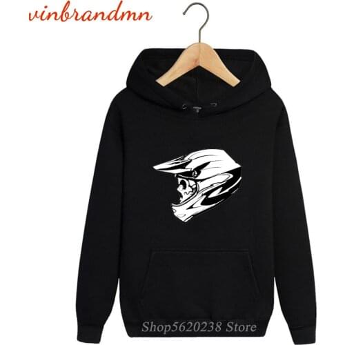 Funny Anime Outdoors Extreme MTB Bike Men Printed Hoodies Harajuku Sweatshirt Popular Ride Wild Hoodies Fleece Pocket Hoodie