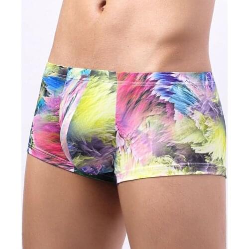 Cotton Men Boxer Shorts U Convex Pouch mens Sexy Underwear Male Boxers Homme Comfortable Breathable Shorts Print Men Underpants