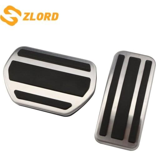 Zlord for Peugeot 2008 207 CC SW GTI RC 208 308CC AT/MT Stainless Steel Car Fuel Gas Pedals Brake Pedal Auto Accessories