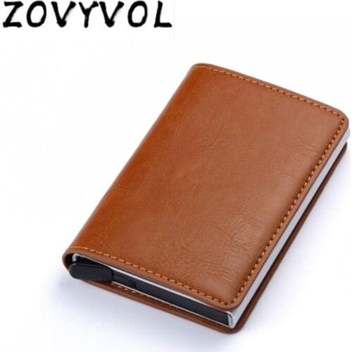 ZOVYVOL RFID Wallet ID Card Case Aluminium Travel Purse Business Credit Card Holder Wallet Unisex Metal Blocking Wallet 5 Colors