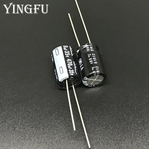 10Pcs/100Pcs 470uF 35V NICHICON VY Series 10x16mm Wide Temperature Range 35V470uF Aluminum Electrolytic Capacitor