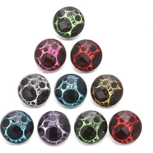 10pcs/lot Mixed Random Flower Snap Button Bracelet&Bangles Charm Resin Snap Button Bracelet For Women snap Button jewelry