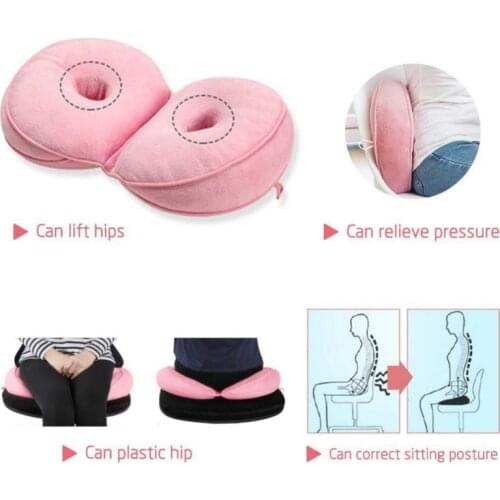 Dual Comfort Cushion Plush Cushion Folding Pillow Can Be Stored Cushion Lift Hips Up Multifunction Fits In Car Seat Home Office