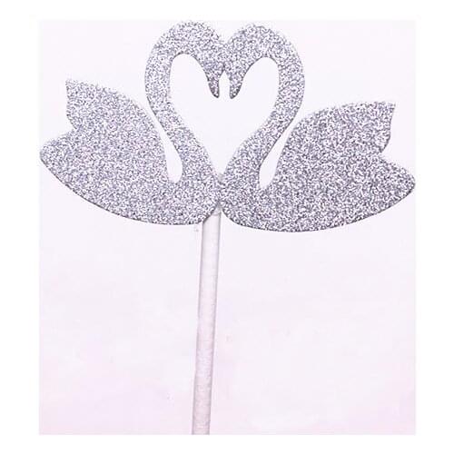 Flamingo Cupcake Wrappers New Cake Topper Toppers Supplies Happy Birthday Party Baby Shower Decorations Wedding Party Silver