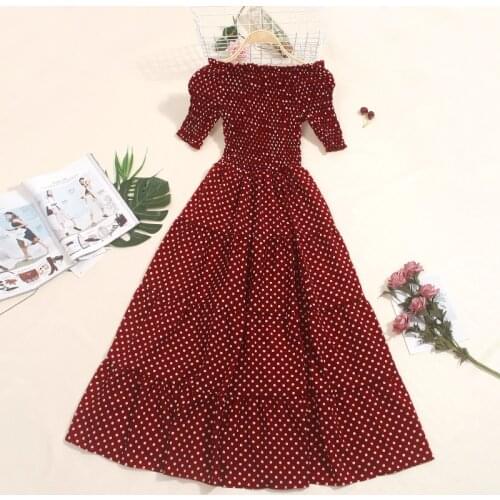 Летние платья в горошек HISUMA China At AliExpress