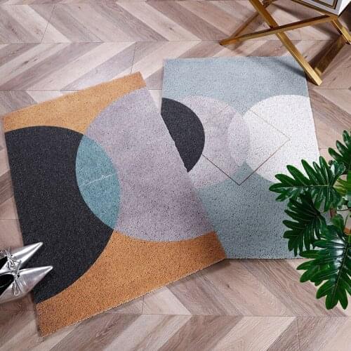Modern Style Silk Loop Mat Carpet Living Room Mat Kitchen Mat Bath Mat PVC Home Doormat Cuttable Custom Entrance Door Mat Carpet