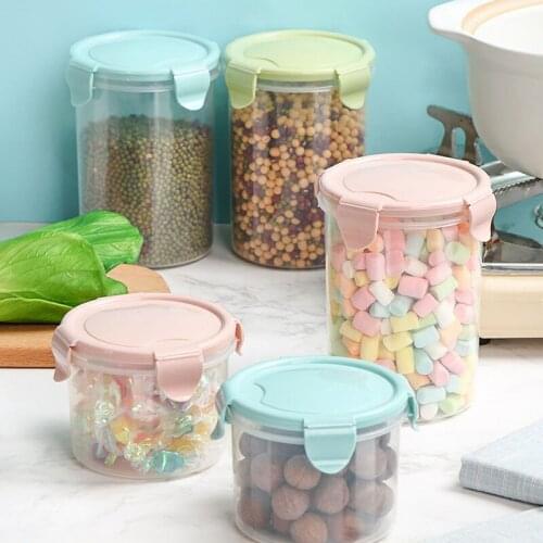 Kitchen Storage Containers Household Sealed Grains Cans Food Storage Tank Plastic Transparent Bottles Storage Boxes Storage Tank