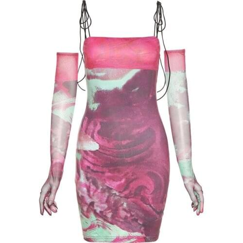 Summer new style womens slash neck fashion print sexy slim bag hip dress women
