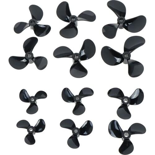 High Strength D28/32/36/40/44/48mm 3 Blades 4mm Rc Boat Three Blades Paddle Nylon Boat Propeller Positive &Reverse Screw