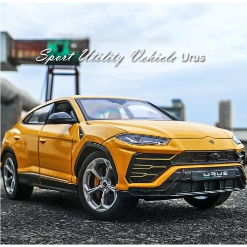 2021 New 1:24 Lamborghini Bison URUS SUV Alloy Racing Convertible alloy car model simulation car decoration collection gift toy