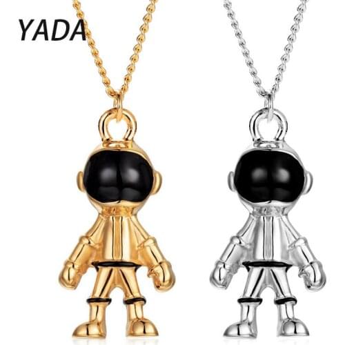 YADA Hip Hop Universe Space Astronaut Robot Presents&Necklace For Women Jewelry Necklaces Statement Unique Necklace SE210041