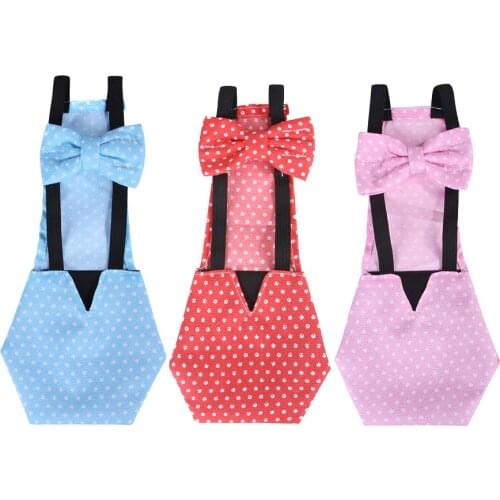 Bowknot Pet Diaper Cotton Cloth Washable Poultry Diaper Adjustable Nappy Clothes For Farm Pet Duck Chicken Poultry Elastic Pant