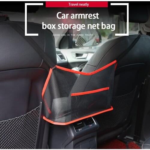 Car Net Pocket Handbag Holder Car Seat Storage Between Seat Storage Pet Net Barrier Dog Net Barrier Auto Interior Accessories