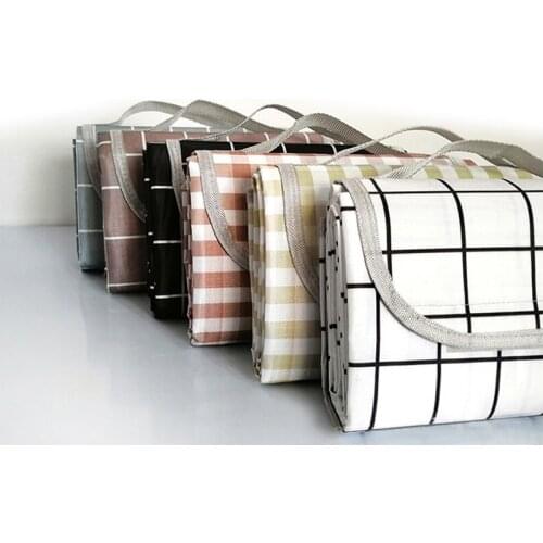 Outdoor Foldable Waterproof Camping Plaid Style Mat Beach Blanket Tent Mat Soft And Portable Travel Camping Sleeping Mat