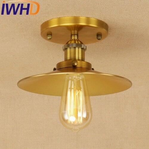 IWHD Edison Loft Style Iron Vintage Ceiling Light Fixtures Industrial Ceiling Lamp Antique Home Lighting Lustres De Sala