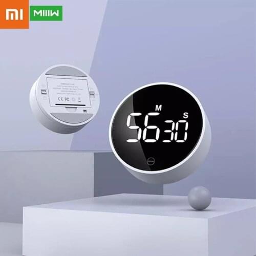 Xiaomi Clock Miiiw Rotating Timer Brightness Adjustable Magnetic LED Digital Display Portable Simple Kitchen Cooking Alarm Clock