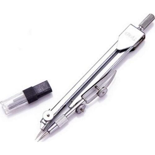 High Quality New Metal Drawing Compass Set Students Stationery Plotter Comes With Pencil Refills Drawing Instruments