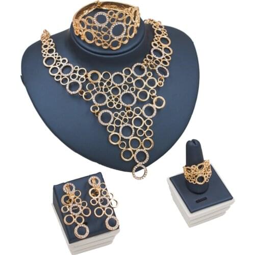 Nigerian jewelry african coral beads jewelry set gold color ladies jewellery set earrings necklace ring bracelet free shipping