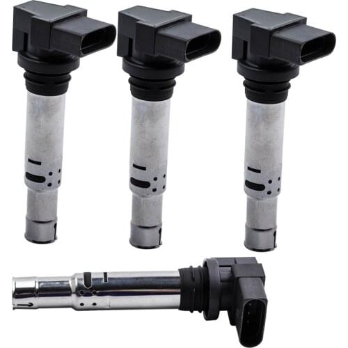 036905715 4 x Ignition Coil Pack For VW BEETLE GOLF PLUS TOURAN TIGUAN LUPO 1.4T