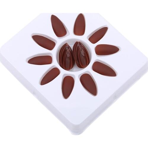 1 Set Of Fake Nails Pointed Head Patch Solid Color Nail Clips Stickers Nail Sticker Stickers Nail Accessories Gadgets