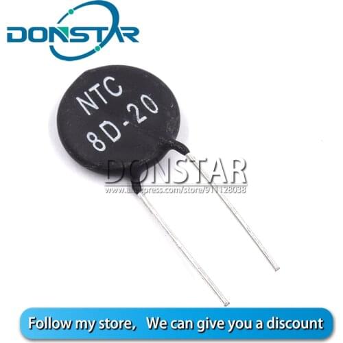10PCS NTC 8D-20 8D20 NTC8D-20 DIP-2 Thermal Resistor New