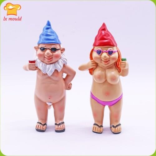 2021 New Holiday Beach Bathing Figure Cake Chocolate Moulds Plaster Candle Mold Bikini Body Silicone Molds