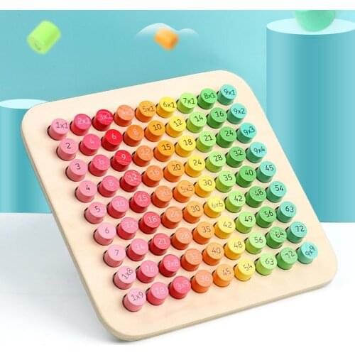 9x9 Multiplication Board Table Math Toy Montessori Early Education Wooden Toy For Children Tablas De Multiplicar